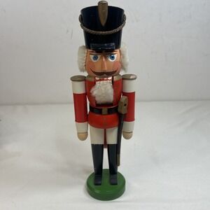 Vintage 1980s Erzgebirge Expertic Nutcracker Soldier WIth Sword Germany